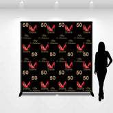 Lofaris High Heel Step And Repeat Custom 50th Birthday Backdrop